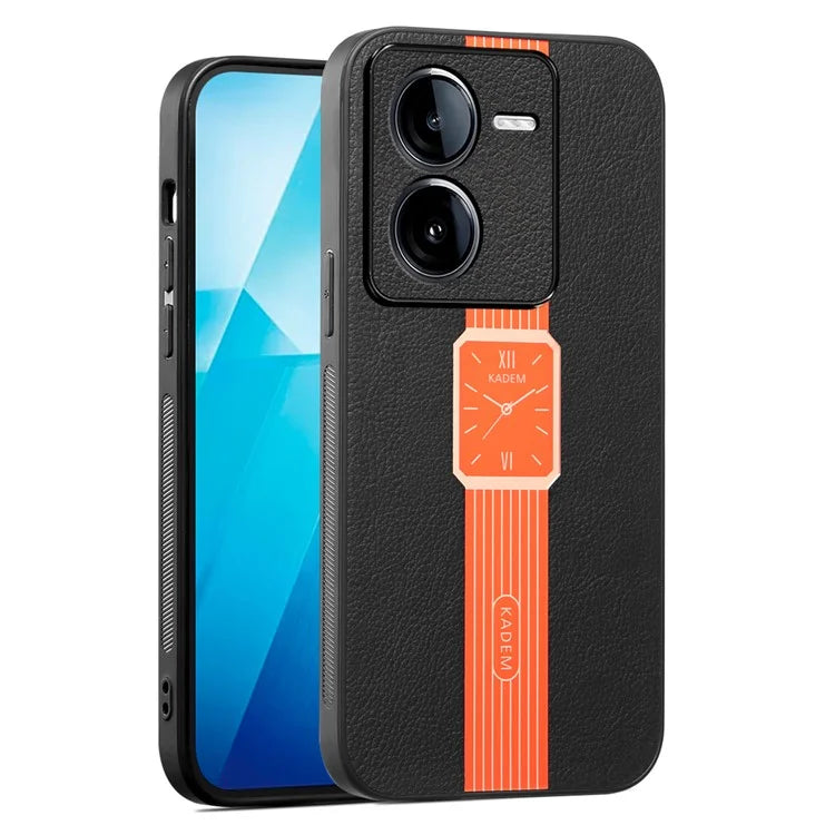 KADEM For vivo iQOO Z9 5G Case Leather+TPU+Acrylic Electroplating Phone Cover