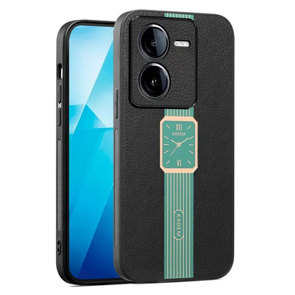KADEM For vivo iQOO Z9 5G Case Leather+TPU+Acrylic Electroplating Phone Cover