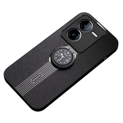 KADEM For vivo iQOO Z9 5G Cell Phone Cases Leather+Acrylic+TPU Shell Supports Magnetic Car Mount