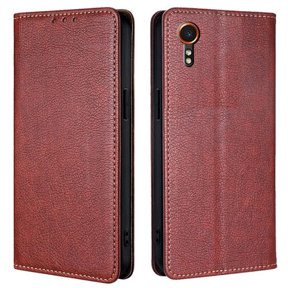 For Samsung Galaxy Xcover7 Magnetic Case Card Slots PU Leather Phone Cover