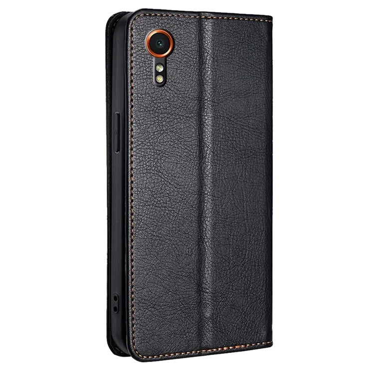 For Samsung Galaxy Xcover7 Magnetic Case Card Slots PU Leather Phone Cover