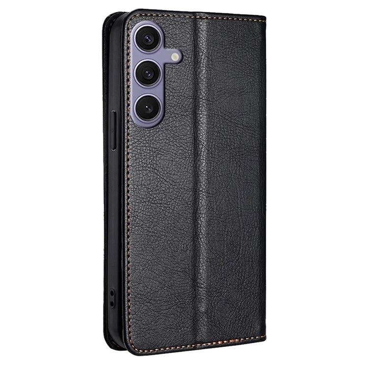 For Samsung Galaxy S23 FE Anti-scratch Case Wallet Card Slots PU Leather Magnetic Cell Phone Cover