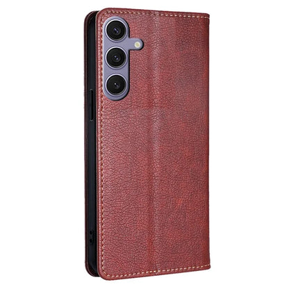 For Samsung Galaxy S23 FE Anti-scratch Case Wallet Card Slots PU Leather Magnetic Cell Phone Cover