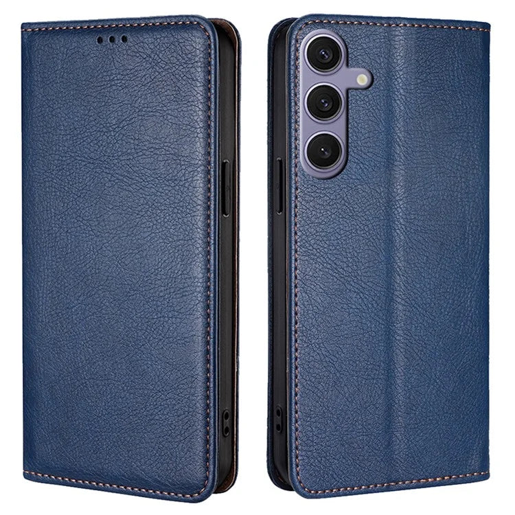 For Samsung Galaxy S23 FE Anti-scratch Case Wallet Card Slots PU Leather Magnetic Cell Phone Cover