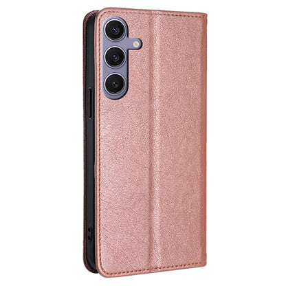 For Samsung Galaxy S23 FE Anti-scratch Case Wallet Card Slots PU Leather Magnetic Cell Phone Cover