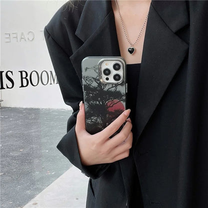 For iPhone 13 Pro Max Case Electroplating PC+TPU Hybrid Phone Cover