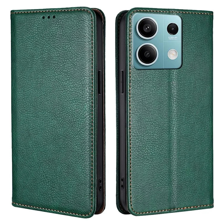 For Xiaomi Redmi Note 13 4G Wallet Case Leather Phone Cover with Magnetic Closure