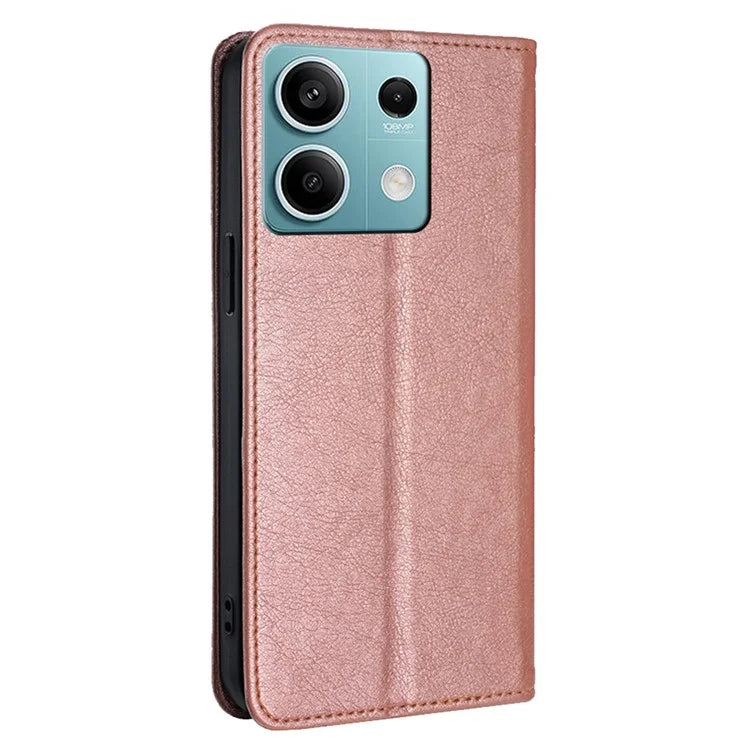 For Xiaomi Redmi Note 13 4G Wallet Case Leather Phone Cover with Magnetic Closure