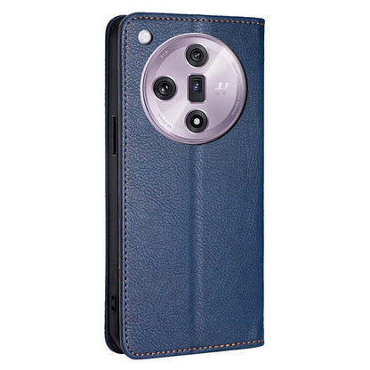 For Oppo Find X7 5G Leather Case Solid Color Magnetic Flip Phone Cover