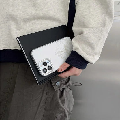 For iPhone 14 Pro Cell Phone Case Aurora Electroplating Frame Bump Proof TPU+PC Cover