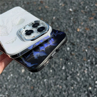 For iPhone 14 Pro Cell Phone Case Aurora Electroplating Frame Bump Proof TPU+PC Cover