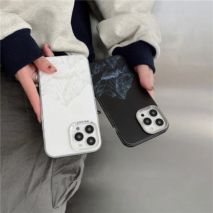 For iPhone 14 Pro Cell Phone Case Aurora Electroplating Frame Bump Proof TPU+PC Cover