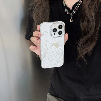 For iPhone 15 Pro Case Aurora Electroplating Frame TPU+PC Phone Cover