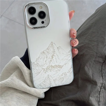 For iPhone 15 Pro Case Aurora Electroplating Frame TPU+PC Phone Cover