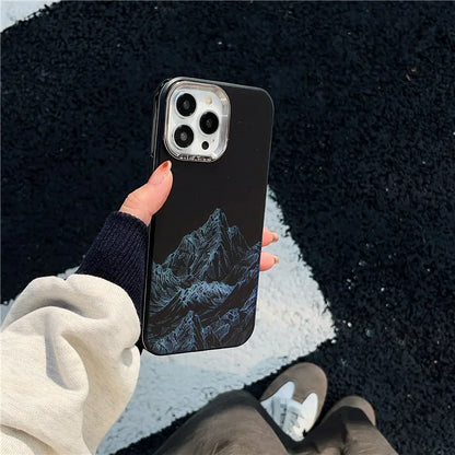 For iPhone 15 Pro Case Aurora Electroplating Frame TPU+PC Phone Cover