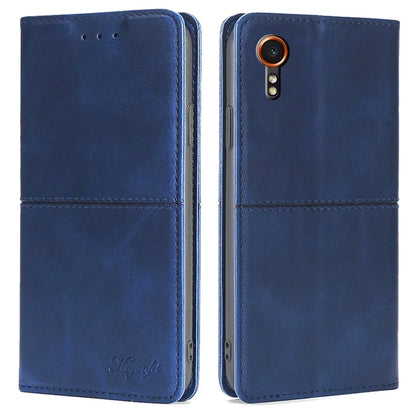 For Samsung Galaxy Xcover7 Case Card Slots Cowhide Texture Protective Phone Cover