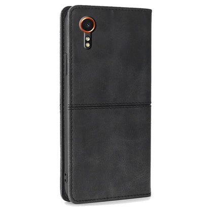 For Samsung Galaxy Xcover7 Case Card Slots Cowhide Texture Protective Phone Cover