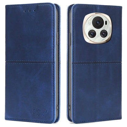 For Honor Magic6 5G Protective Phone Case Card Slots Cowhide Texture Cover