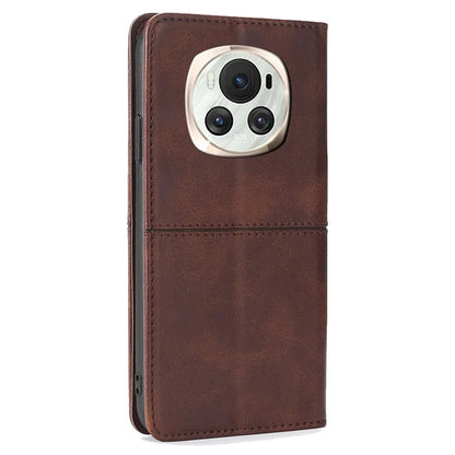 For Honor Magic6 5G Protective Phone Case Card Slots Cowhide Texture Cover
