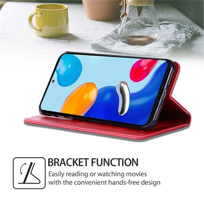 For Xiaomi Redmi Note 13 4G Protective Case Card Slots Cowhide Texture Leather Phone Cover