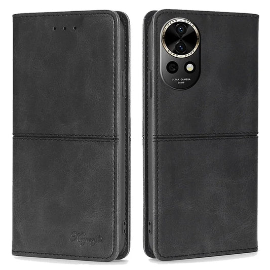 For Huawei nova 12 5G Phone Case Card Slots Cowhide Texture Leather Flip Cover