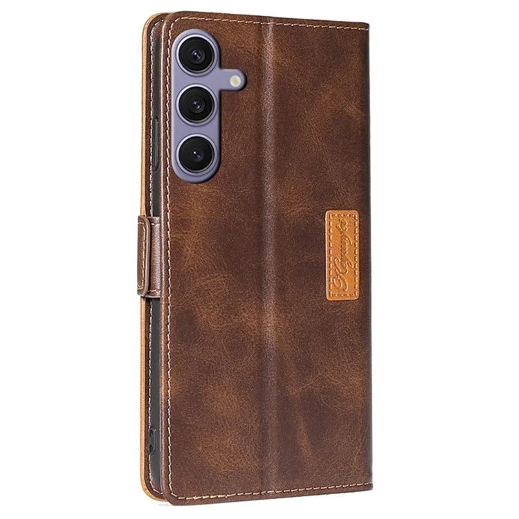 For Samsung Galaxy S24 Case Dual-color Flip Stand Leather Phone Cover