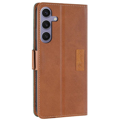 For Samsung Galaxy S24 Case Dual-color Flip Stand Leather Phone Cover