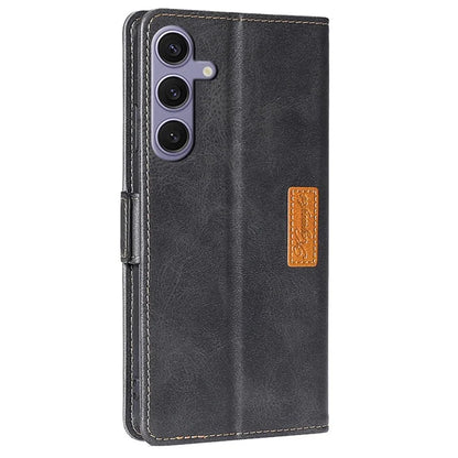 For Samsung Galaxy S24 Case Dual-color Flip Stand Leather Phone Cover