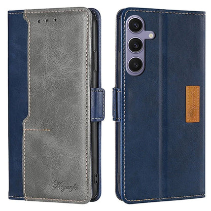 For Samsung Galaxy S24 Case Dual-color Flip Stand Leather Phone Cover