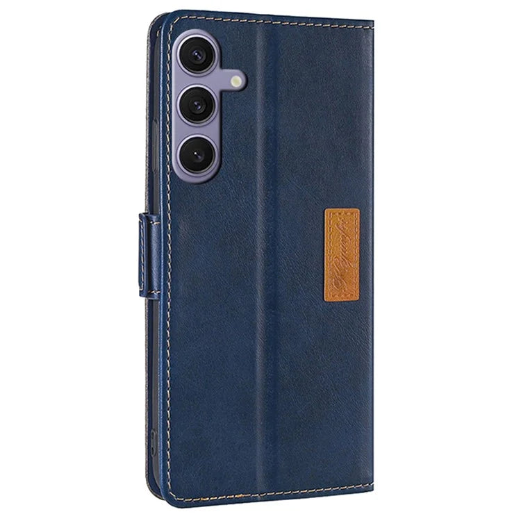 For Samsung Galaxy S24 Case Dual-color Flip Stand Leather Phone Cover