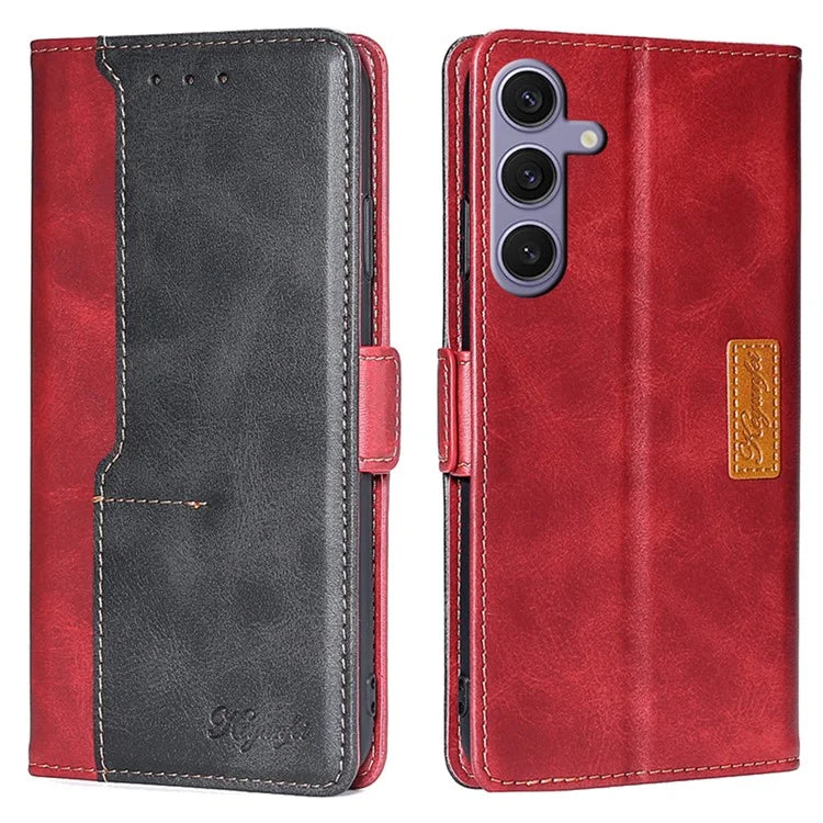 For Samsung Galaxy S24 Case Dual-color Flip Stand Leather Phone Cover