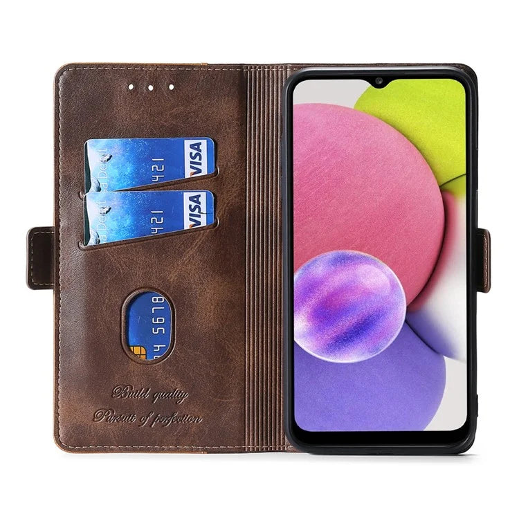 For Samsung Galaxy Xcover7 Leather Case Splicing Color Wallet Phone Cover