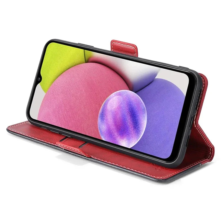 For Samsung Galaxy Xcover7 Leather Case Splicing Color Wallet Phone Cover