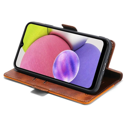 For Samsung Galaxy Xcover7 Leather Case Splicing Color Wallet Phone Cover