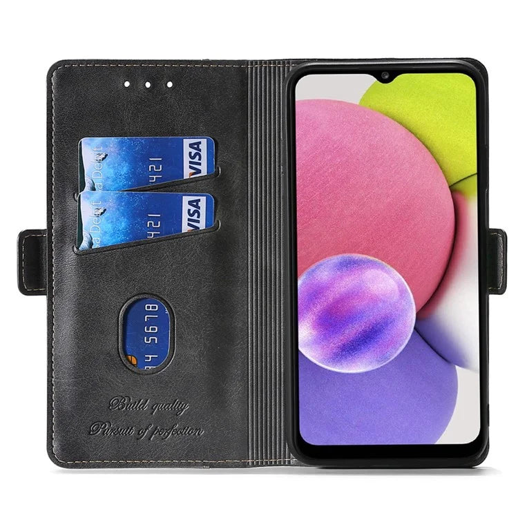 For Samsung Galaxy Xcover7 Leather Case Splicing Color Wallet Phone Cover