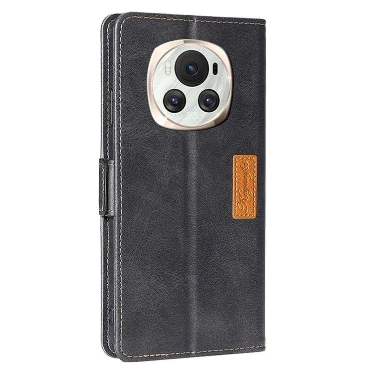 For Honor Magic6 5G Case Dual-Color Leather Flip Stand Phone Cover