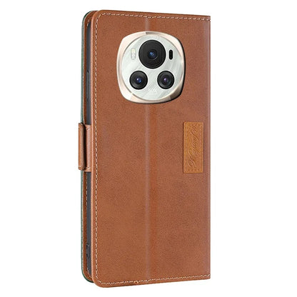 For Honor Magic6 5G Case Dual-Color Leather Flip Stand Phone Cover