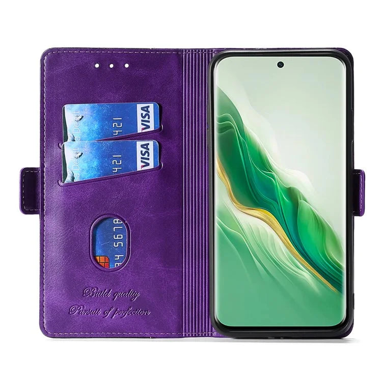 For Honor Magic6 5G Case Dual-Color Leather Flip Stand Phone Cover