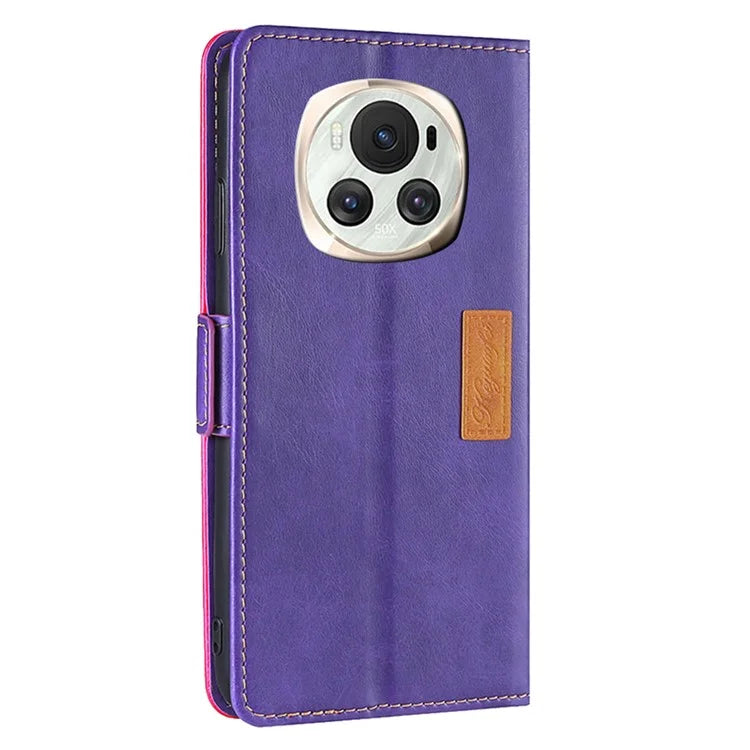 For Honor Magic6 5G Case Dual-Color Leather Flip Stand Phone Cover