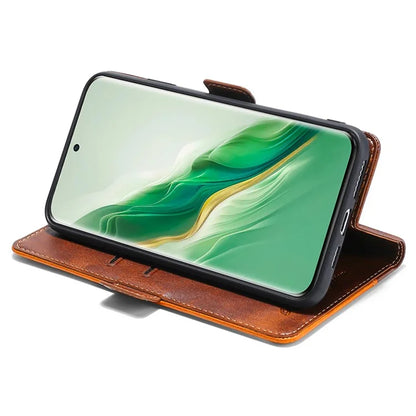 For Honor Magic6 5G Case Dual-Color Leather Flip Stand Phone Cover