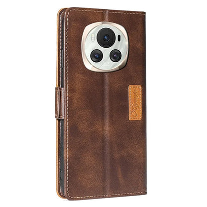 For Honor Magic6 5G Case Dual-Color Leather Flip Stand Phone Cover