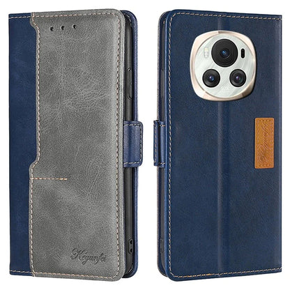 For Honor Magic6 5G Case Dual-Color Leather Flip Stand Phone Cover