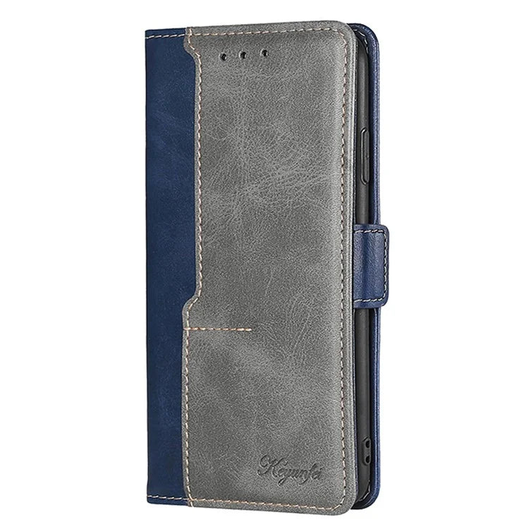 For Xiaomi Redmi Note 13 4G Magnetic Phone Case Dual-color PU Leather Stand Cover