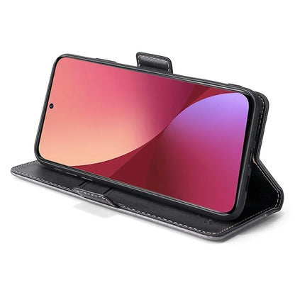 For Xiaomi Redmi Note 13 4G Magnetic Phone Case Dual-color PU Leather Stand Cover