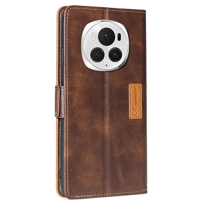 For Honor Magic6 Pro 5G Leather Case Wallet Dual Color Retro Phone Cover