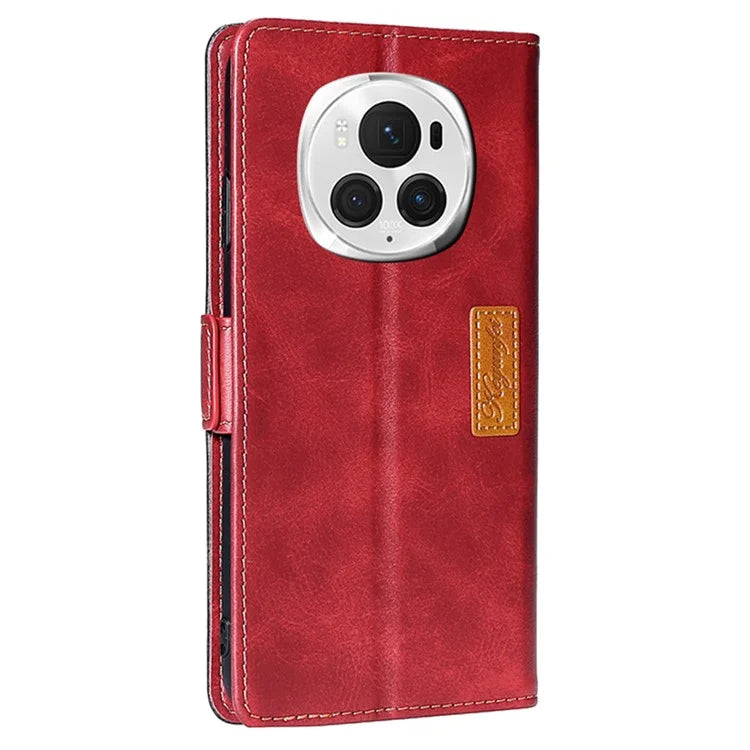 For Honor Magic6 Pro 5G Leather Case Wallet Dual Color Retro Phone Cover