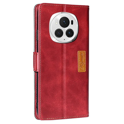 For Honor Magic6 Pro 5G Leather Case Wallet Dual Color Retro Phone Cover