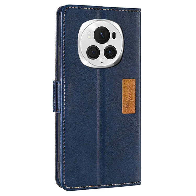For Honor Magic6 Pro 5G Leather Case Wallet Dual Color Retro Phone Cover