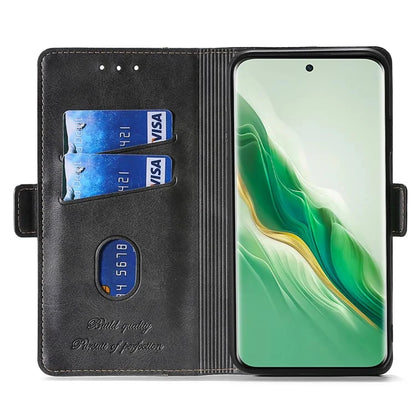 For Honor Magic6 Pro 5G Leather Case Wallet Dual Color Retro Phone Cover