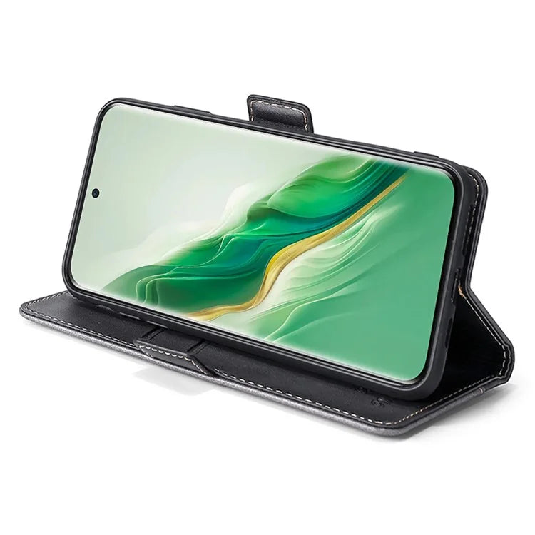 For Honor Magic6 Pro 5G Leather Case Wallet Dual Color Retro Phone Cover